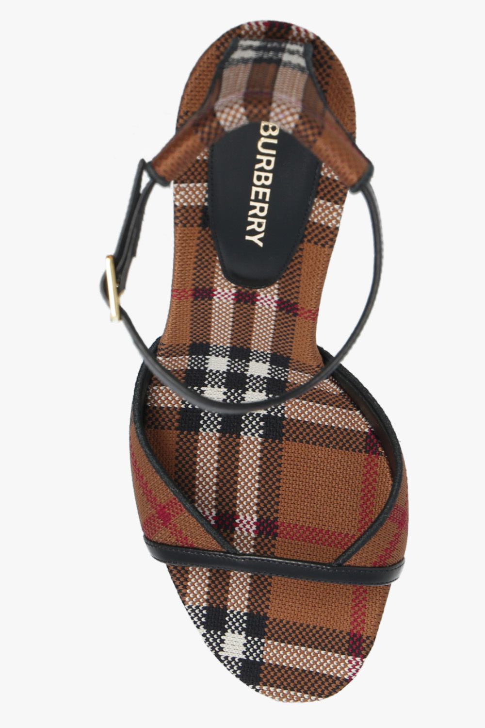 サンダル・ミュール BURBERRY BROWN PUMPS BURBERRY Leather Pumps Heels Brown Size 37